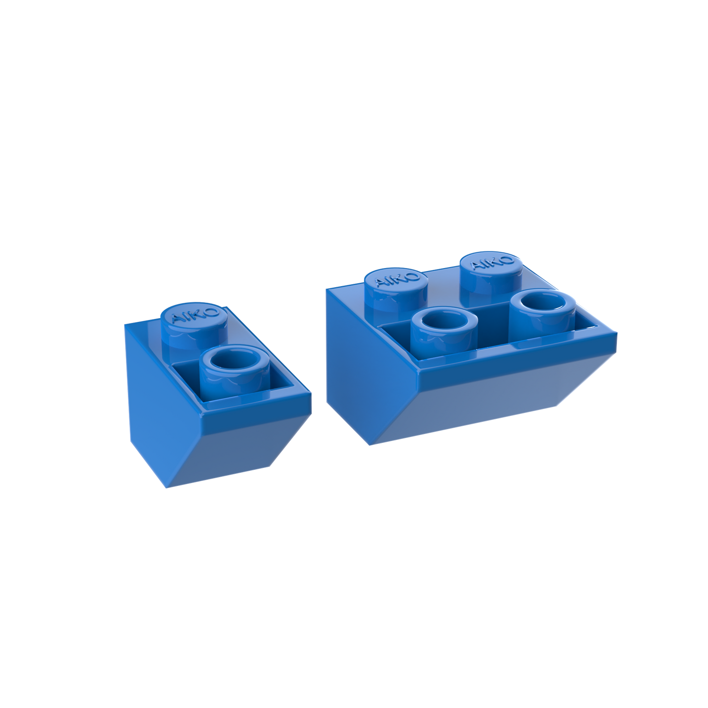 1x2 & 2x2 Reverse Roof Building Blocks | Combo Pack of 10 (5 Each)