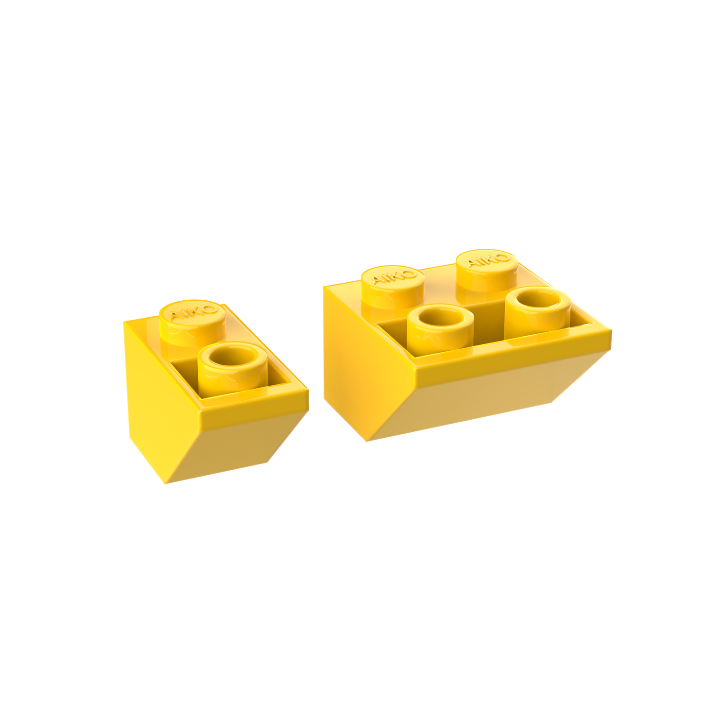 1x2 & 2x2 Reverse Roof Building Blocks | Combo Pack of 10 (5 Each)
