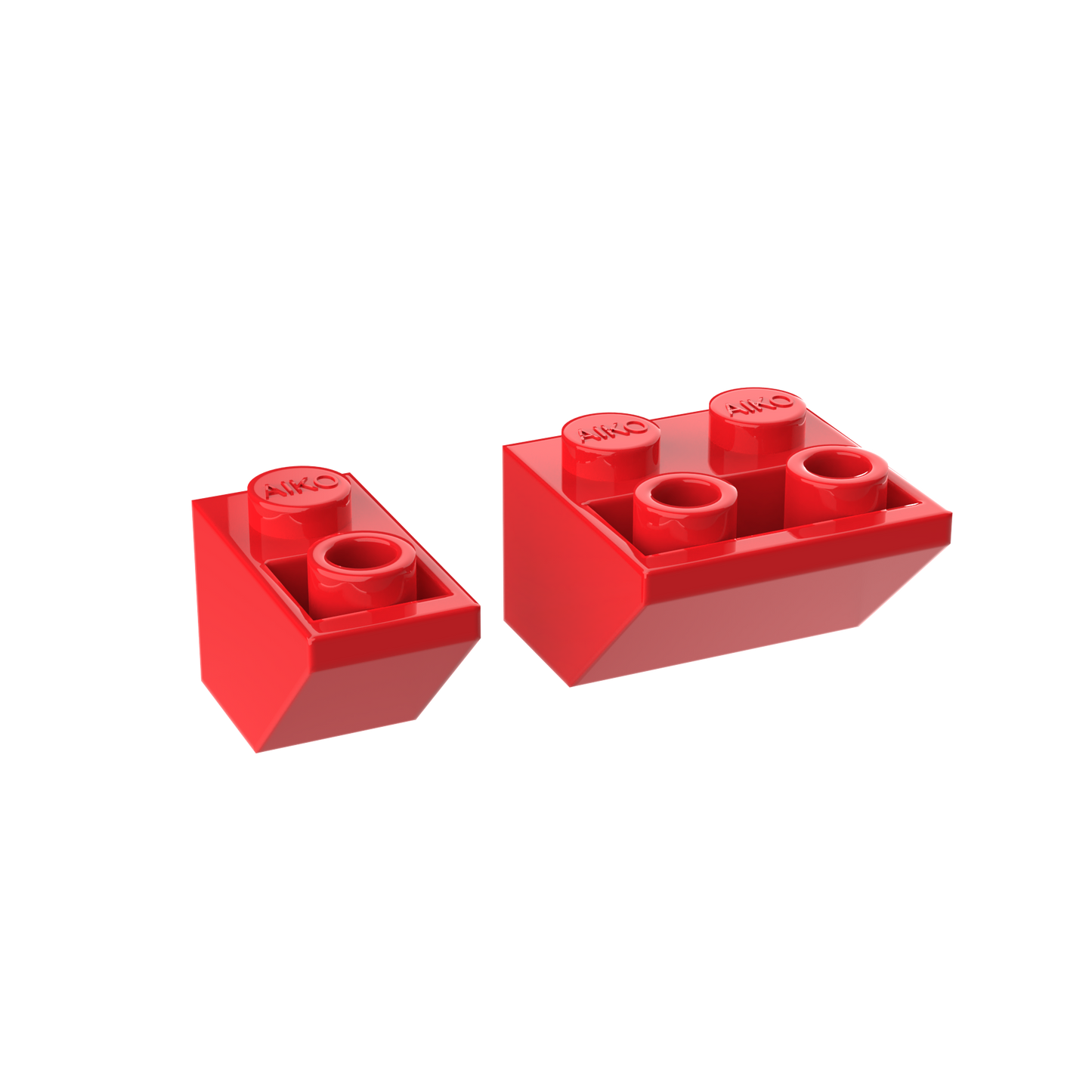 1x2 & 2x2 Reverse Roof Building Blocks | Combo Pack of 10 (5 Each)